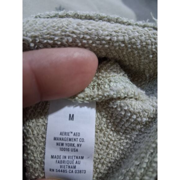 Aerie Floral Embroidered Women's size Medium Oversized Academia Prep Sweatshirt - Picture 6 of 9